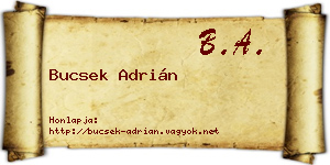 Bucsek Adrián névjegykártya